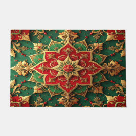 Red Green Decorative Holiday Doormat Fußmatte