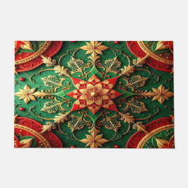 Red Green Decorative Holiday Doormat Fußmatte