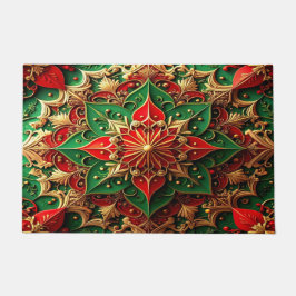 Red Green Decorative Holiday Doormat Fußmatte