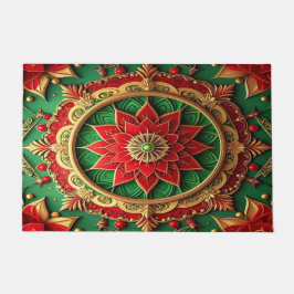 Red Green Decorative Holiday Doormat Fußmatte