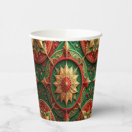 Red Green Decorative Holiday Paper Cups Pappbecher