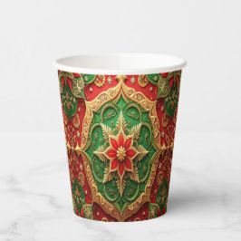 Red Green Decorative Holiday Paper Cups Pappbecher