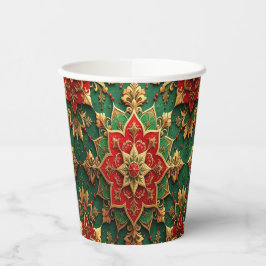 Red Green Decorative Holiday Paper Cups Pappbecher