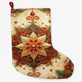 Red Green Decorative Holiday Stocking Großer Weihnachtsstrumpf