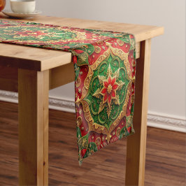Red Green Decorative Holiday Table Runner Mittelgroßer Tischläufer