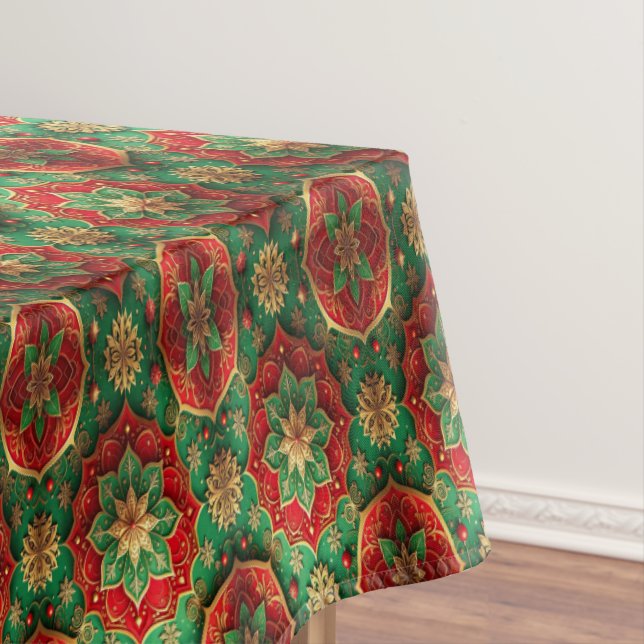 Red Green Decorative Holiday Tablecloth Tischdecke (Beispiel)