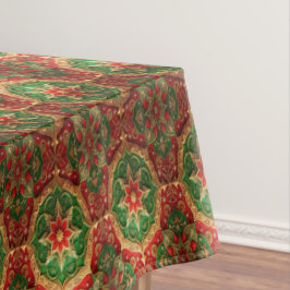 Red Green Decorative Holiday Tablecloth Tischdecke