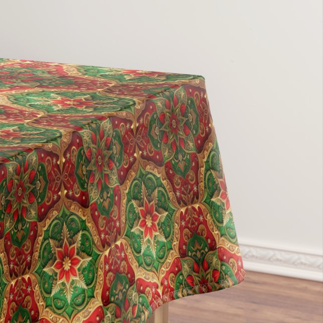 Red Green Decorative Holiday Tablecloth Tischdecke (Beispiel)