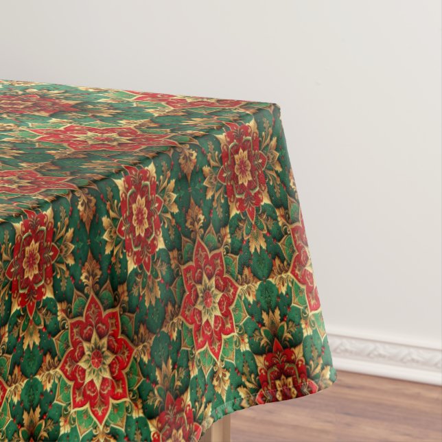 Red Green Decorative Holiday Tablecloth Tischdecke (Beispiel)