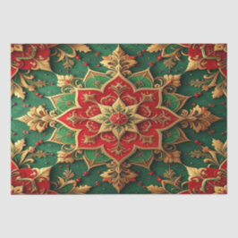 Red Green Decorative Holiday Tissue Paper Seidenpapier
