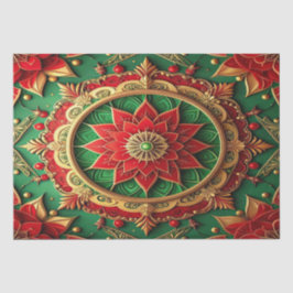 Red Green Decorative Holiday Tissue Paper Seidenpapier