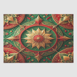 Red Green Decorative Holiday Tissue Paper Seidenpapier