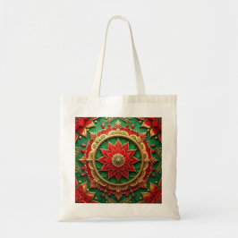 Red Green Decorative Holiday Tote Bag Tragetasche
