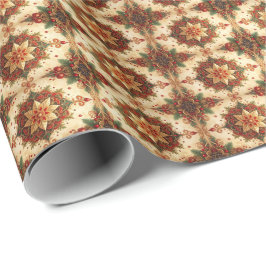 Red Green Decorative Holiday Wrapping Paper Geschenkpapier
