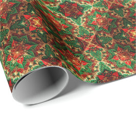 Red Green Decorative Holiday Wrapping Paper Geschenkpapier