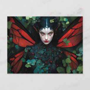 Red Green Fairy Fantasy Art Postkarte