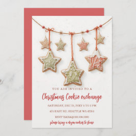 Red Green Festive Cookie Exchange Christmas Party Einladung