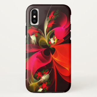 Red Green Floral Modern Abstrakt Art Pattern #02 Case-Mate iPhone Hülle