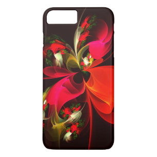 Red Green Floral Modern Abstrakt Art Pattern #02 Case-Mate iPhone Hülle