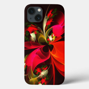 Red Green Floral Modern Abstrakt Art Pattern #02 Case-Mate iPhone Hülle