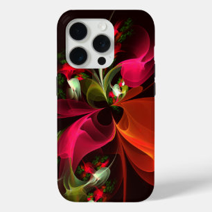 Red Green Floral Modern Abstrakt Art Pattern #02 Case-Mate iPhone Hülle