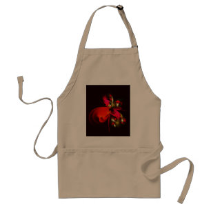 Red Green Floral Modern Abstrakt Art Pattern #02 Schürze