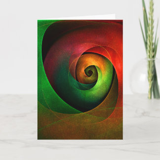 Red Green Floral Modernes Abstraktes Kunstmuster # Karte