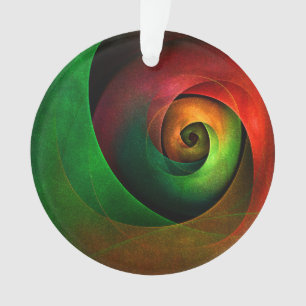 Red Green Floral Modernes Abstraktes Kunstmuster # Ornament