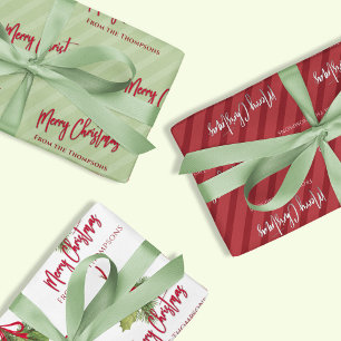Red Green Frohe Weihnachten Custom Geschenkpapier Set