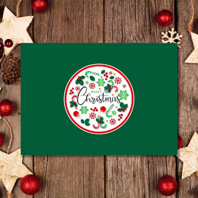 Red Green frohe Weihnachtsfeier Karte (Von Creator hochgeladen)