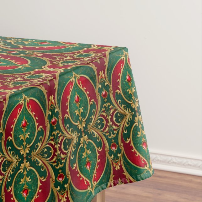 Red Green Gold Holiday Tableclout Tischdecke (Beispiel)
