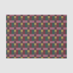 Red Green Gold Pink Brown Color Block Seidenpapier