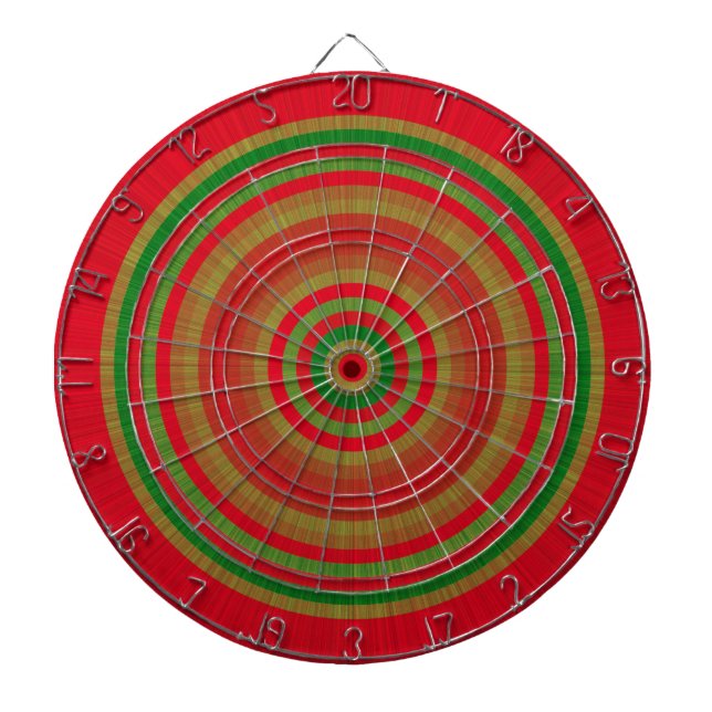 Red Green Gold Rings Dartscheibe (vorne)