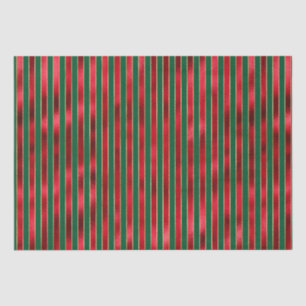 Red Green Gold Streifen Seidenpapier