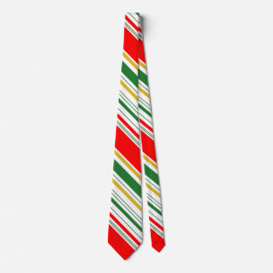 Red Green Gold Strick Ugly Christmas Neck Tie Krawatte