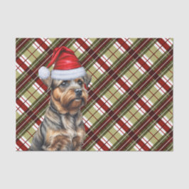 Red Green Holiday Kariert Weihnachtsborder Terrier Seidenpapier
