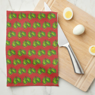 Red Green Holly Leaf Weihnachtskeks Weihnachten We Küchentuch