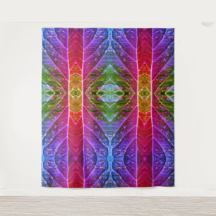 Red & Green Ikat Wandteppich