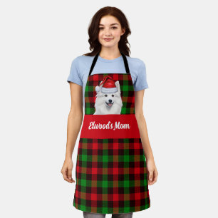 Red Green Kariert American Eskimo Dog Weihnachten Schürze