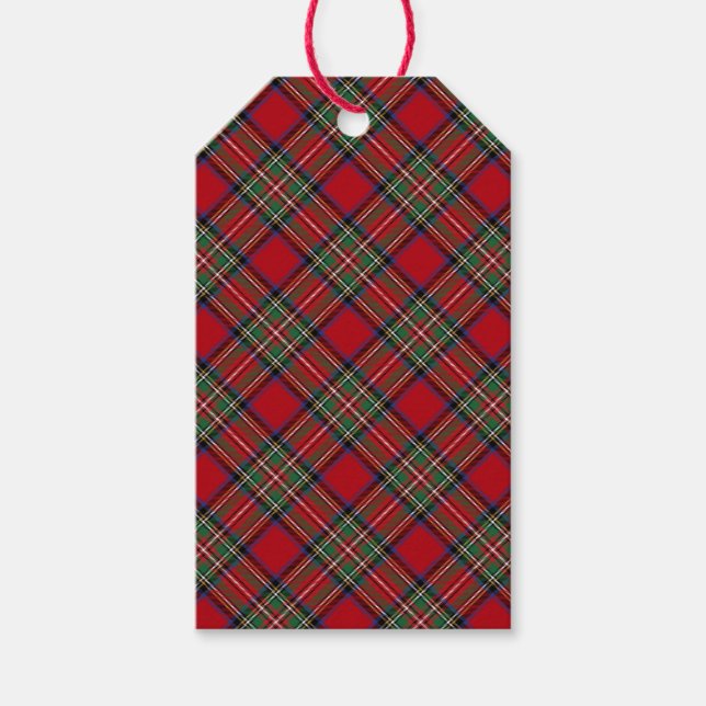 Red Green Kariert Classic Stewart Tartan Geschenkanhänger (Vorderseite)