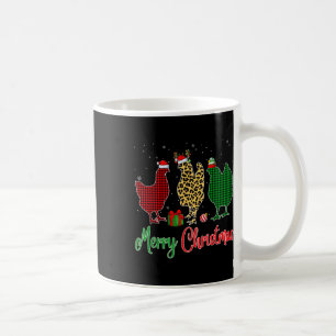 Red Green Kariert Leopard Chickens Santa Elf Hat C Kaffeetasse