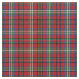 Red Green Kariert Rustic Classic Stewart Tartan Stoff