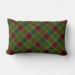 Red Green Kariert Tartan Lendenkissen