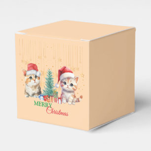 Red Green kitten Katze Santa Merge Weihnachts-Part Geschenkschachtel