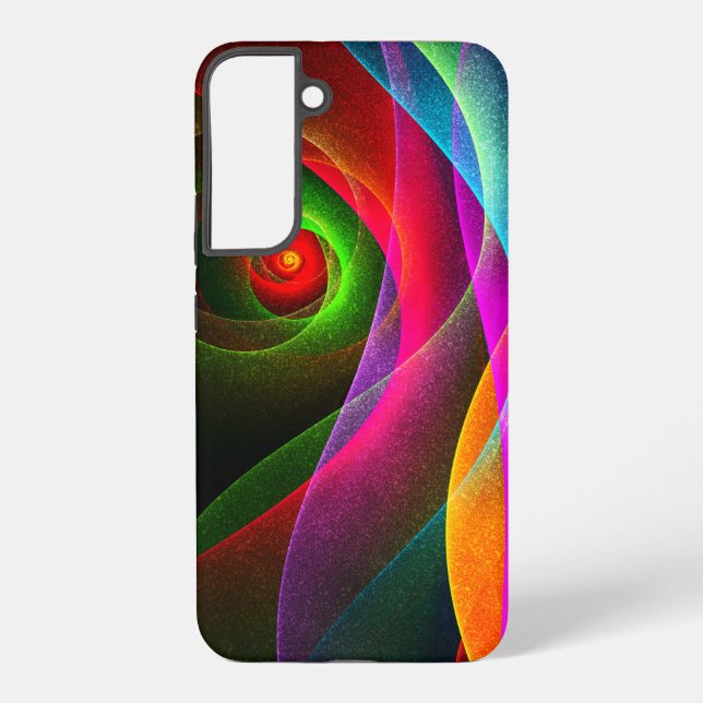 Red Green Orange Modern Abstract Art Pattern #22 Samsung Galaxy Hülle (Rückseite)