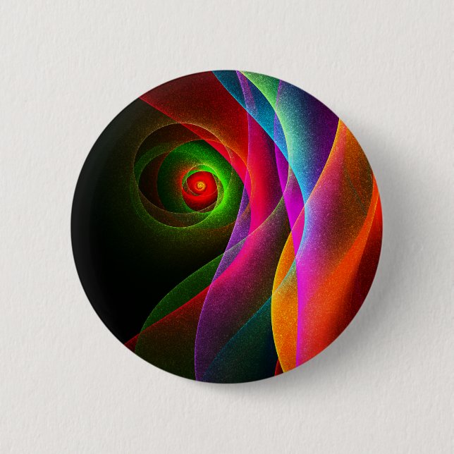 Red Green Orange Modern Abstrakt Art Pattern #22 Button (Vorderseite)