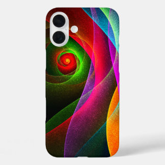 Red Green Orange Modern Abstrakt Art Pattern #22 iPhone 16 Plus Hülle