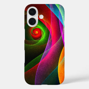 Red Green Orange Modern Abstrakt Art Pattern #22 iPhone 16 Hülle