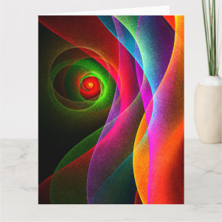 Red Green Orange Modern Abstrakt Art Pattern #22 Dankeskarte