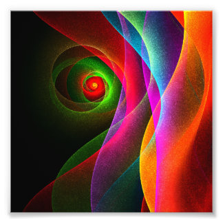 Red Green Orange Modern Abstrakt Art Pattern #22 Fotodruck